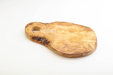Mutfak için zeytin ağacı tahtası izole.