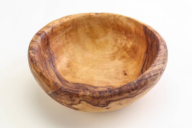 Mutfak için ahşap boş kase.