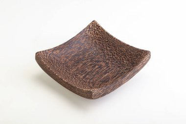 Mutfak için ahşap boş kase.