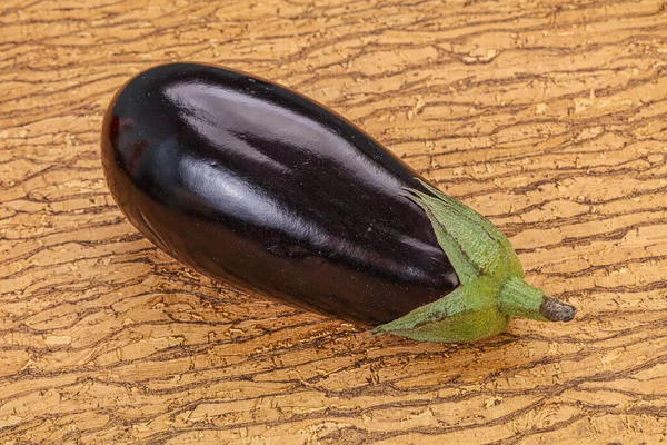 Black Ripe Fresh One Eggplant Background — Stock Photo, Image