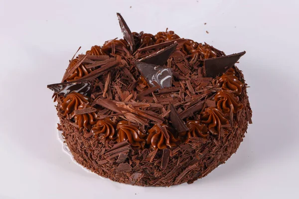 Delicatissima Torta Cioccolato Con Crema — Foto Stock