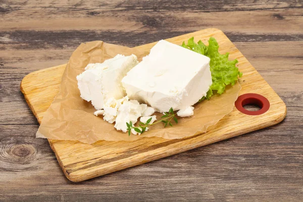 Brânză Moale Tradițională Greacă Feta Farfurie — Fotografie, imagine de stoc