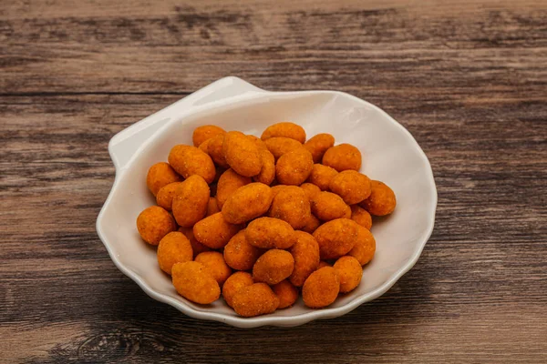 Spicy Bbq Peanut Heap Bowl — Stock Photo, Image