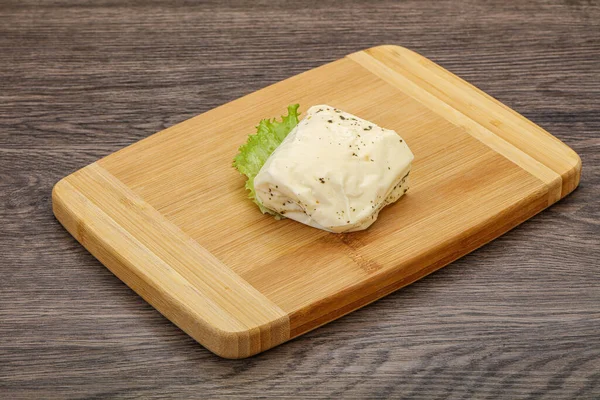 Queijo Grego Halloumi Com Hortelã Para Grelhar — Fotografia de Stock