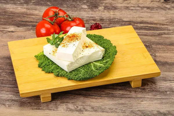 Greek Feta Soft Cheese Salad — Stock Photo, Image