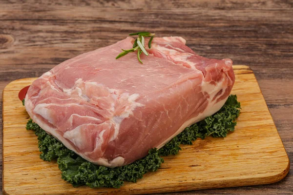 Raw Pork Meat Piece Cooking — Stock Photo, Image