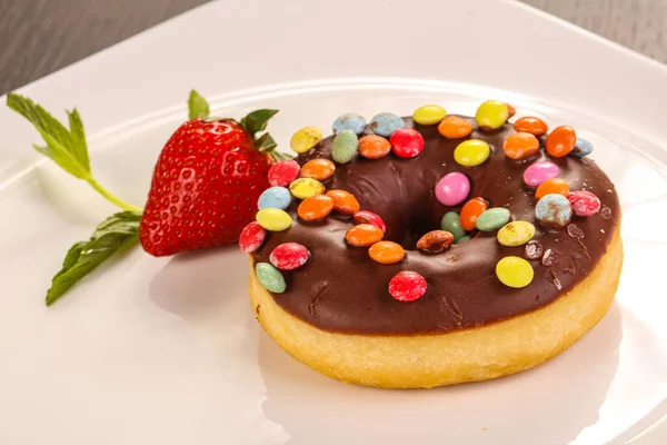 Sweet Glaze Cundy Donut Chocolate — Stock Photo, Image