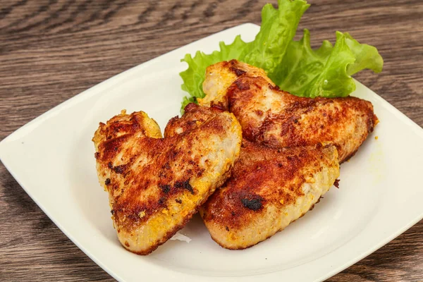 Alitas Pollo Asadas Con Especias Hierbas — Foto de Stock