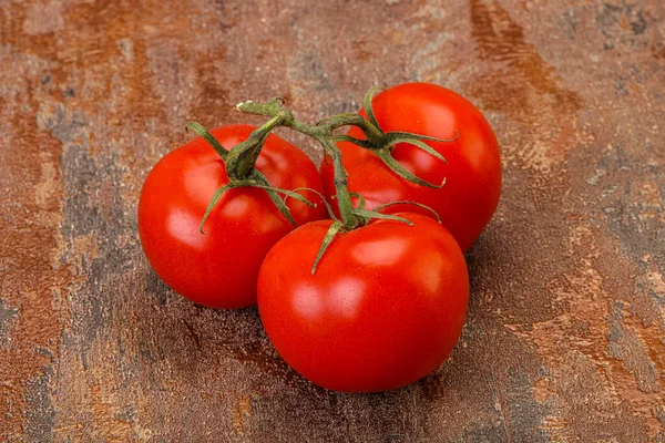 Roter Leuchtend Reifer Und Süßer Tomatenzweig — Stockfoto