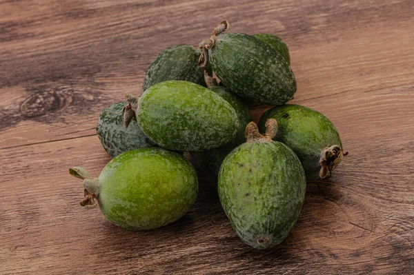 Fruta Tropical Verde Dulce Orgánica Feijoa — Foto de Stock