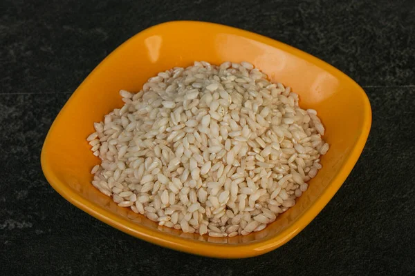 Arroz Arborio Italiano Cru Para Risotto — Fotografia de Stock