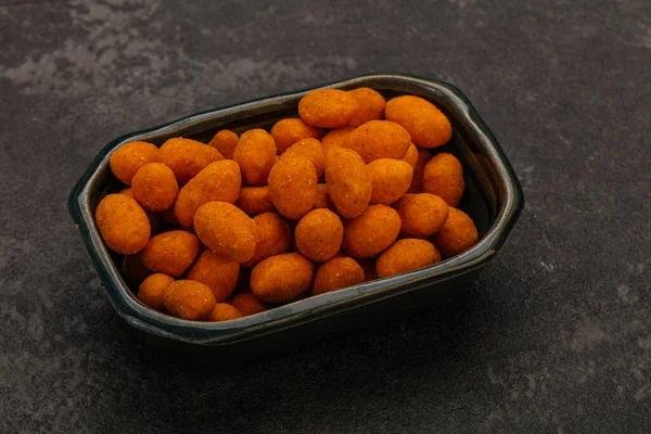 Spicy Bbq Peanut Heap Bowl — Stock Photo, Image