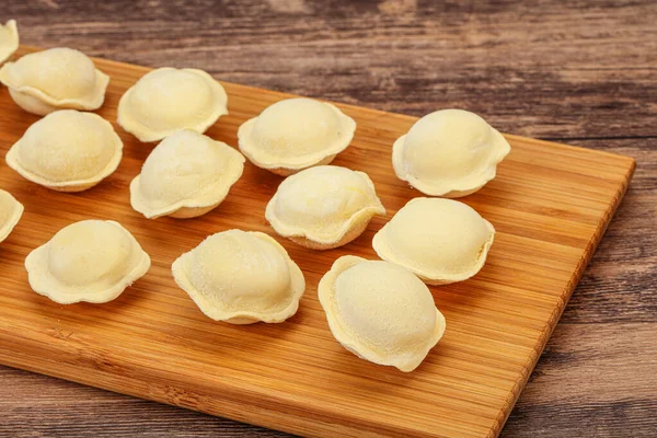 Dumplingar Rått Kött För Matlagning — Stockfoto