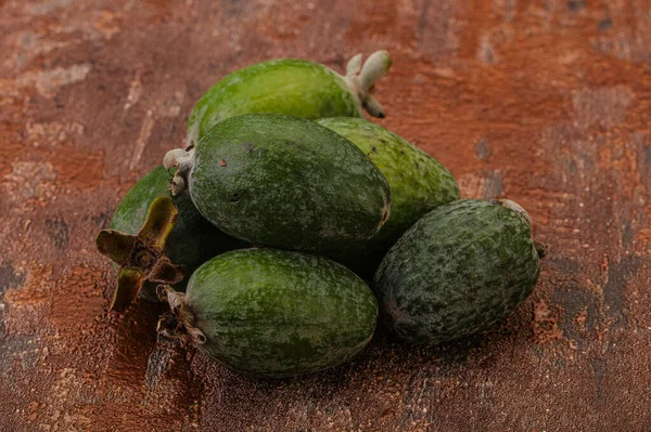 Tropical Green Sweet Organic Fruit Feijoa — Stock Photo, Image