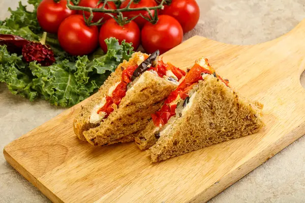 Clubul Vegetarian Sandwich Vinete Brânză — Fotografie, imagine de stoc