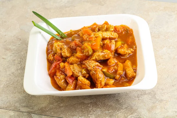 Gulash Carne Con Verduras Salsa — Foto de Stock