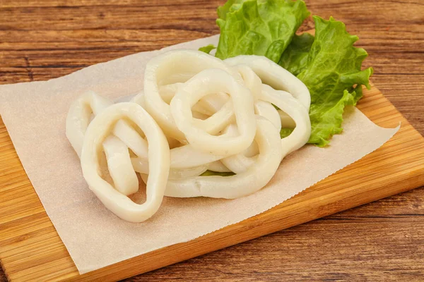 Rohe Tintenfischringe Zum Kochen Bereit — Stockfoto