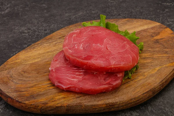 Ikan Tuna Mentah Steak Untuk Panggangan — Stok Foto