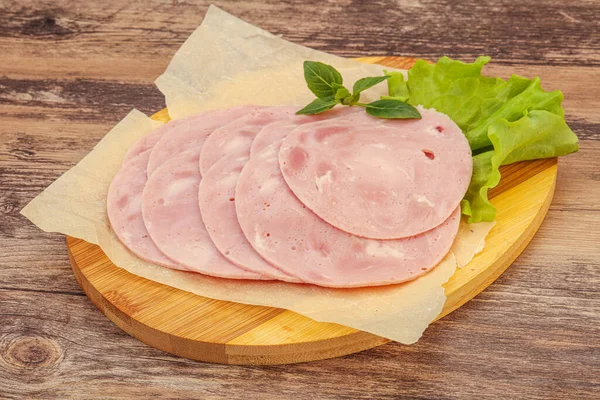 Aufgeschnittener Schweinefleisch Snack Über Bord — Stockfoto