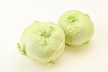 Vejetaryen mutfağı. Çiğ kohlrabi lahanası.