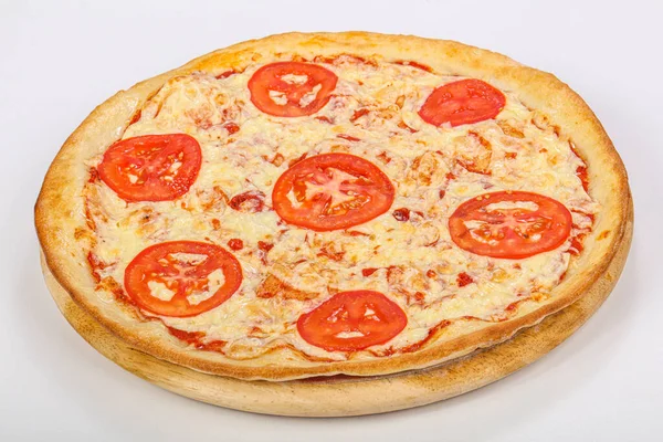 Włoska Pizza Pepperoni Kiełbasą Serem — Zdjęcie stockowe