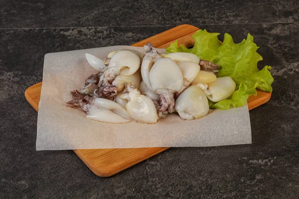 Raw Seafood Cuttlefish Cooking Board — Stock Photo, Image