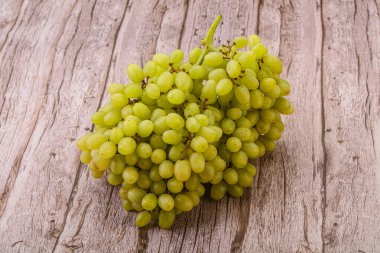 Arka planda tatlı yeşil üzüm dalı