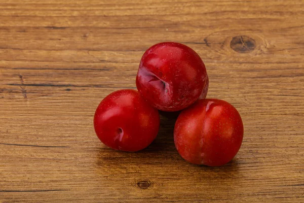 Maduro Dulce Sabroso Rojo Ciruela Montón — Foto de Stock