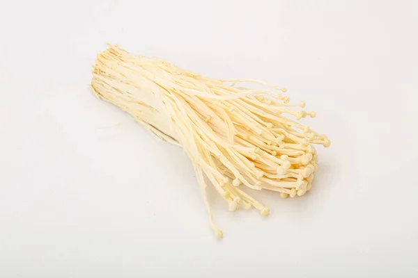 Superfood Funghi Crudi Enoki Cucina Asiatica — Foto Stock