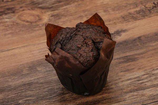 Lekker Zoet Chocolade Muffin Snack Bakkerij — Stockfoto