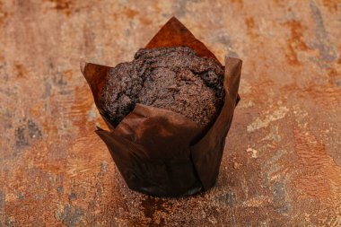 Lezzetli tatlı çikolatalı kek aperatifi.