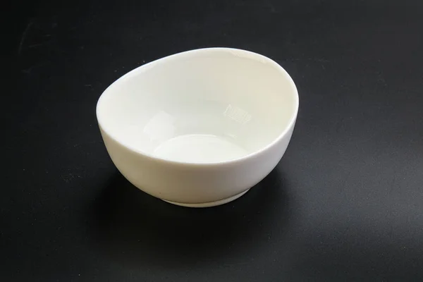 White Proclean Bowl Serving Black — Stock Photo, Image