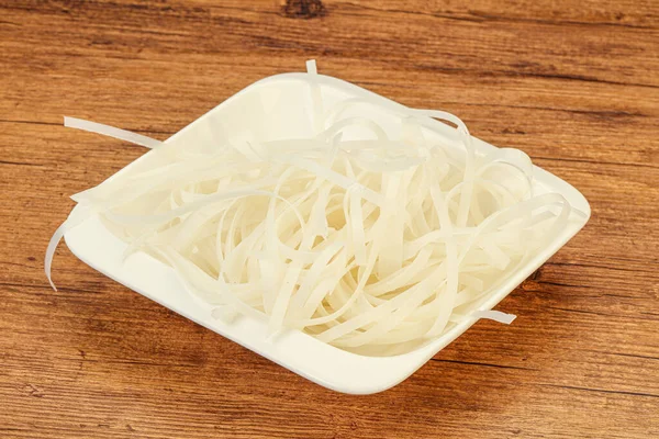 Fideos Arroz Cocidos Listos Para Cocinar —  Fotos de Stock