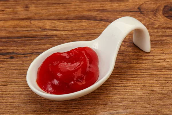 Ketchup Tomates Savoureux Dans Bol — Photo