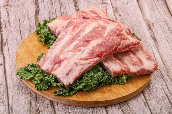 Costelas Porco Cru Para Cozinhar Saboroso — Fotografia de Stock