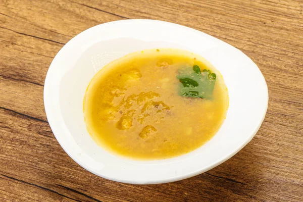 Sopa Ervilha Com Carne Defumada Legumes — Fotografia de Stock