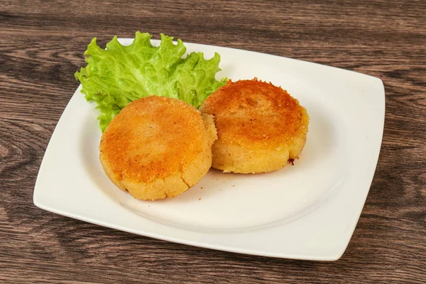 Veganistische Keuken Geroosterde Aardappelschnitzel Schaal — Stockfoto