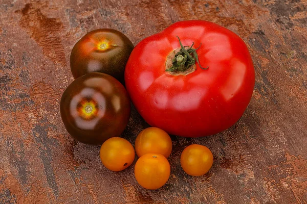 Mistura Madura Tomate Vermelho Amarelo Cumato — Fotografia de Stock