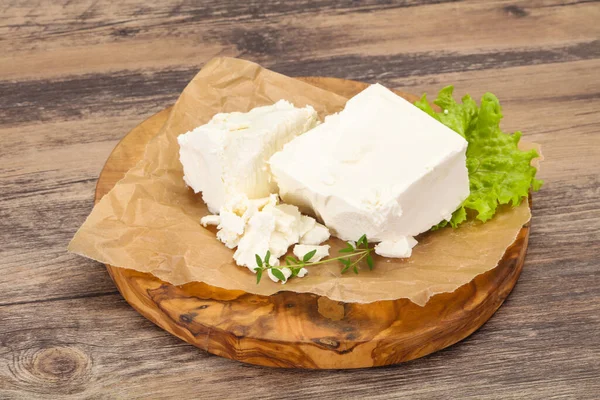 Brânză Moale Tradițională Greacă Feta Farfurie — Fotografie, imagine de stoc