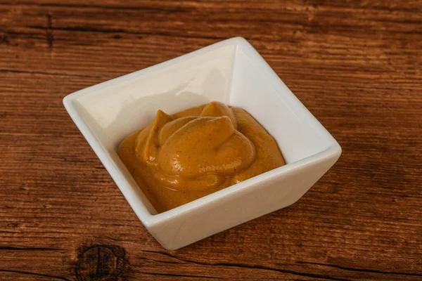 Spicy Mustard Sauce Bowl — Stock Photo, Image