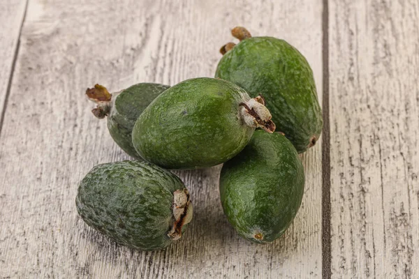 Fruta Tropical Verde Dulce Orgánica Feijoa —  Fotos de Stock