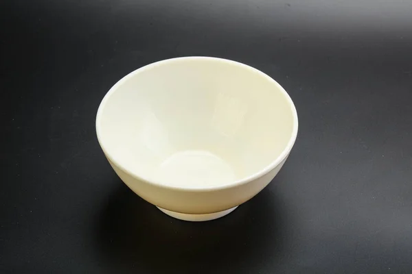 White Proclean Bowl Serving Black — Stock Photo, Image