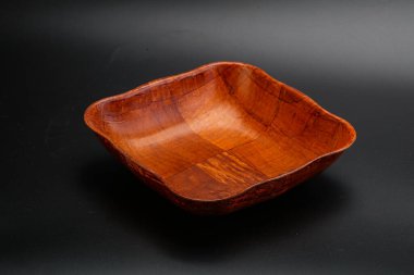 Mutfak için ahşap boş kase.