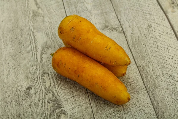 Натуральна Веганська Їжа Сира Жовта Морква — стокове фото