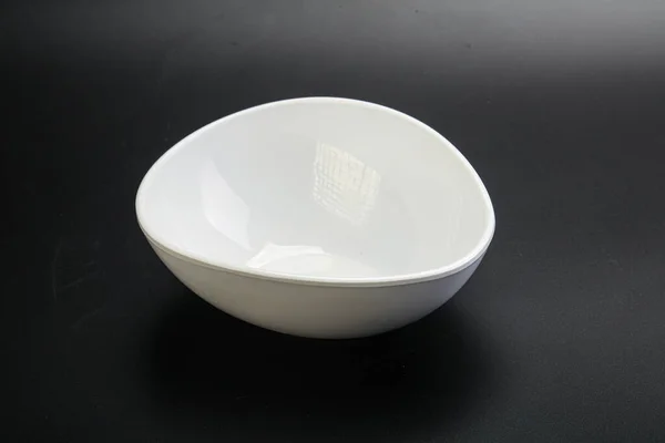 White Proclean Bowl Serving Black — Stock Photo, Image