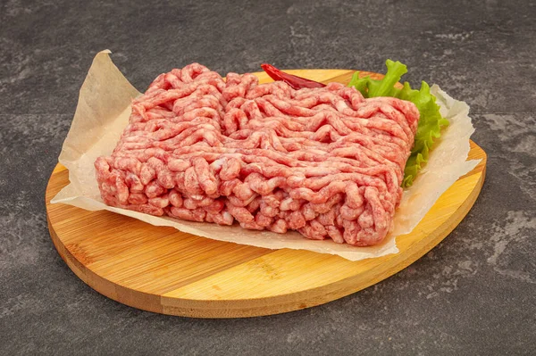Carne Picada Carne Porco Carne Bovino Para Cozinhar — Fotografia de Stock