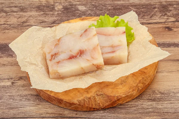 Raw Dietary Pollock Fish Fillet Cooking — Stock Photo, Image