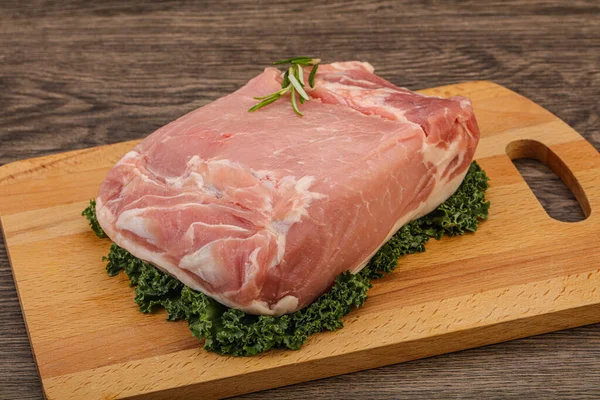 Raw Pork Meat Piece Cooking — Stock Photo, Image