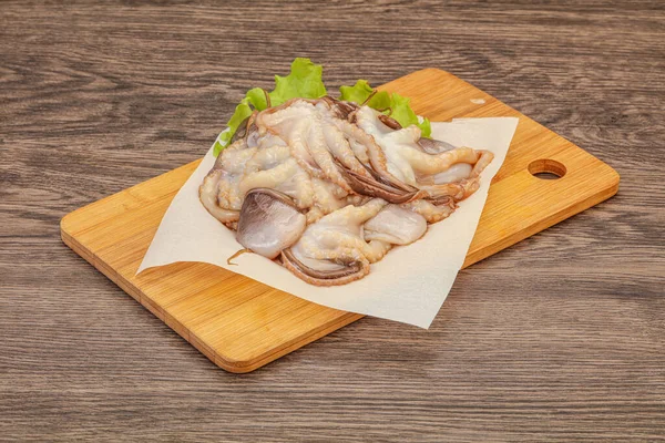Сирі Морепродукти Восьминоги Приготування Їжі Над Дошкою — стокове фото