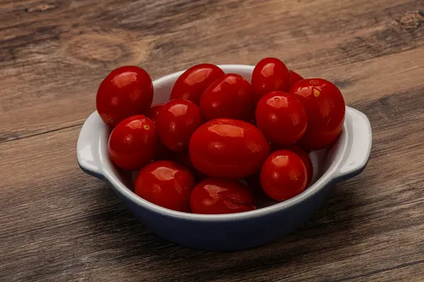 Marynowane Pomidory Wiśniowe Misce — Zdjęcie stockowe